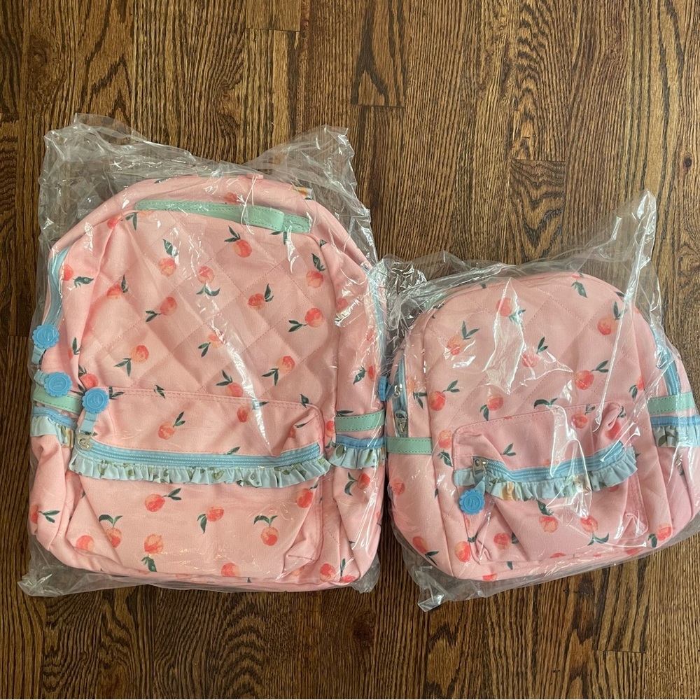 Sweet Honey Ridley backpack - full-size and lunch kit Peaches